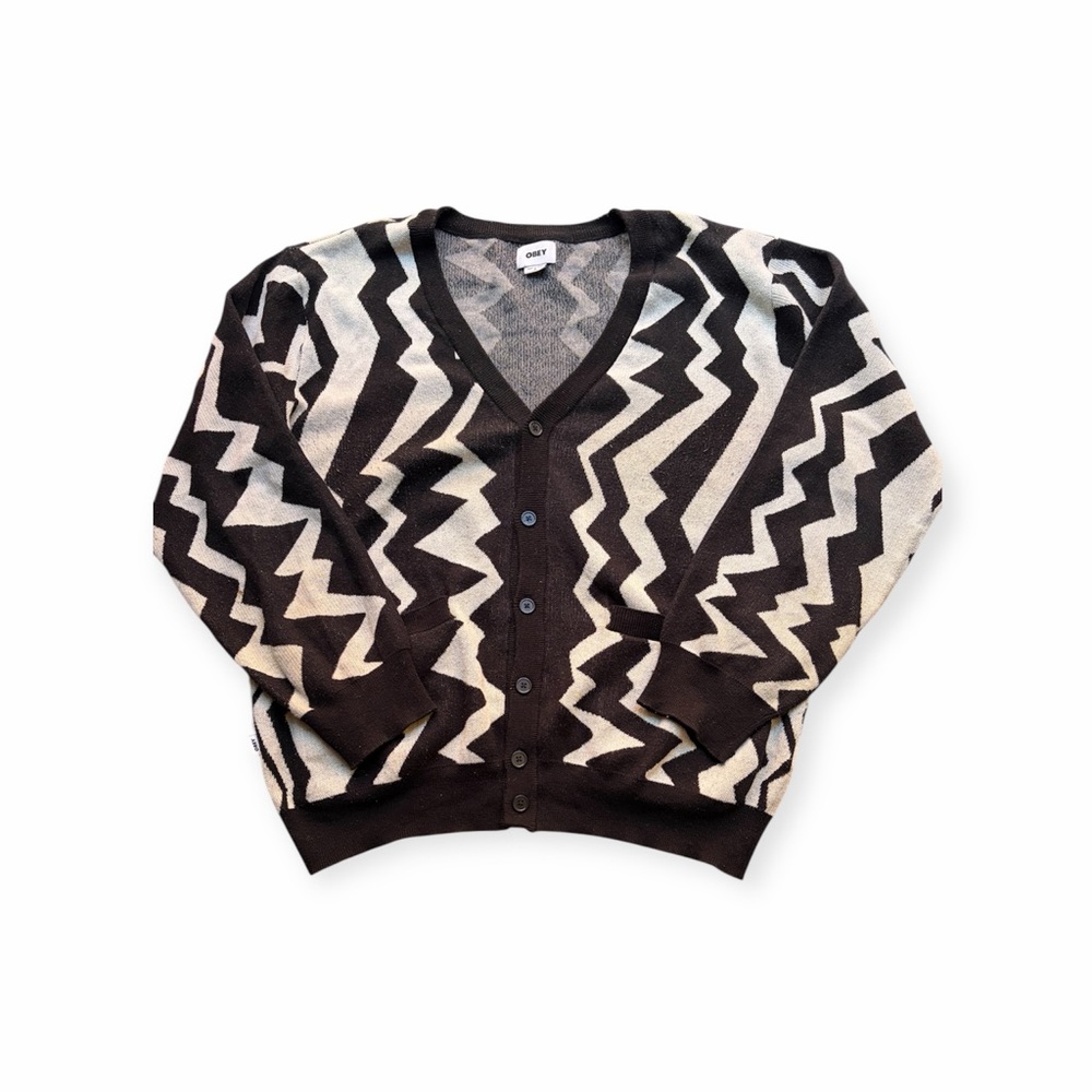 Obey Black and White Cardigan